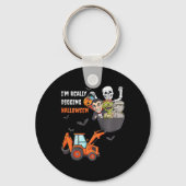 Porte-clés Enfants Je creuse vraiment Halloween Squelette Zom (Verso)