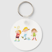 Porte-clés Enfants Jouant Au Sport (Recto)