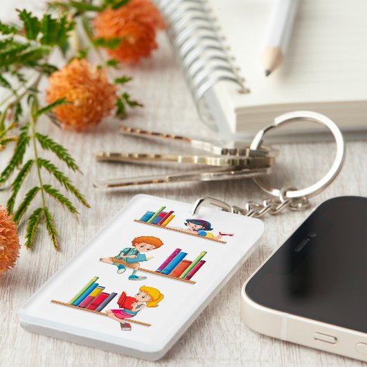 Porte-clés Enfants Lecture Livres