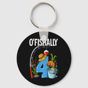 Porte-clés Enfants O'fishally 4 ans 4e anniversaire pêche