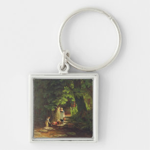 Porte-clés Enfants par un ruisseau, c.1822 (huile sur le