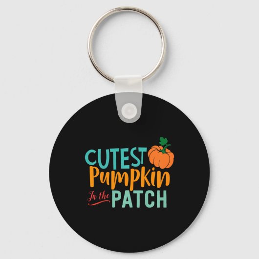 Porte-clés Enfants Plus Mignon Citrouille Dans Le Patch Fun A (Recto)