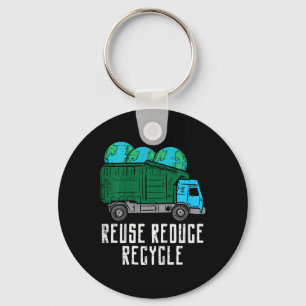 Porte-clés Enfants réutiliser Réduire Recycle Garge Camion Ea