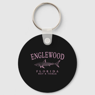 Porte-clés Englewood Floride Requin Rétro nk Art Pêche