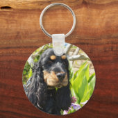 Porte-clés english-cocker-spaniel-noir et bronze (Recto)