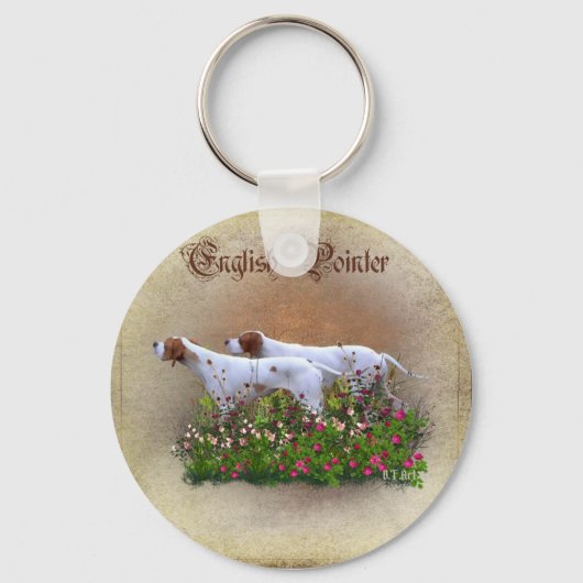 Porte-clés English Pointer Tapestry Poster Triptych Acrylic P (Recto)