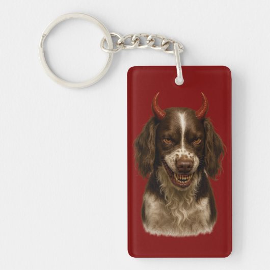 Porte-clés English Springer Spaniel Angel / Devil keychain (Devant)
