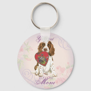 Porte-clés English Springer Spaniel Heart Maman