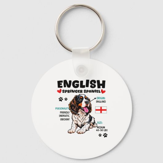 Porte-clés English Springer Spaniel Owner Funny Dog Lover  (Recto)