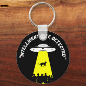 Porte-clés Enlèvement de chats Aliens amusant (Recto)