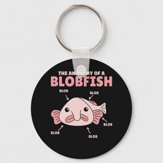 Porte-clés Énoncé De La Blobfish Anatomie De La Blobfish (Recto)