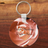 Porte-clés Enregistrer la photo Rose date (Recto)