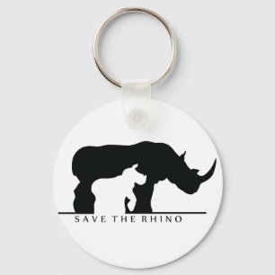 Porte-clés Enregistrer le Rhino (blanc ver.)