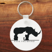 Porte-clés Enregistrer le Rhino (blanc ver.) (Recto)