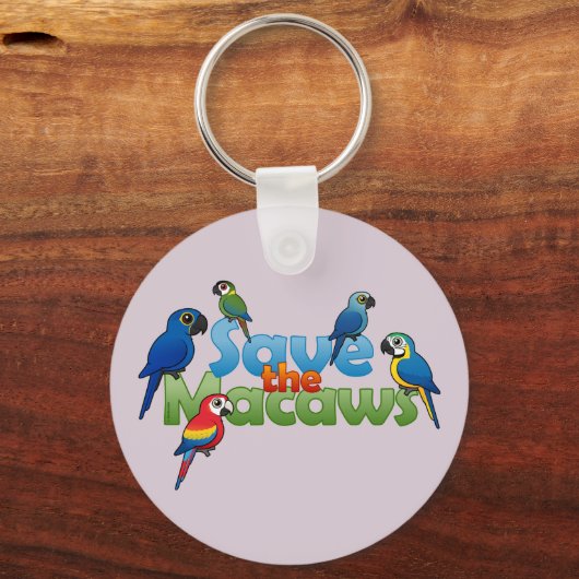 Porte-clés Enregistrer les Macaws (Recto)