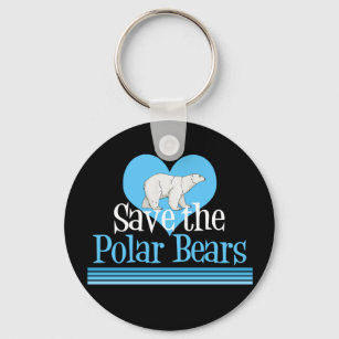 Porte-clés Enregistrer les ours polaires Bleu Noir