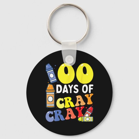 Porte-clés Enseignant 100 Jours Cray Cray 100e Jour De Garçon (Recto)