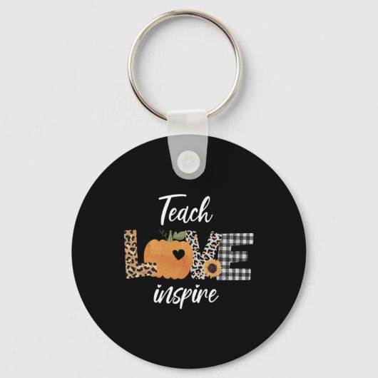 Porte-clés Enseignant Apprendre Amour Inspirer Automne Automn (Recto)