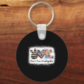 Porte-clés Enseignant de l'année Peace Love Kindergarten Team (Verso)