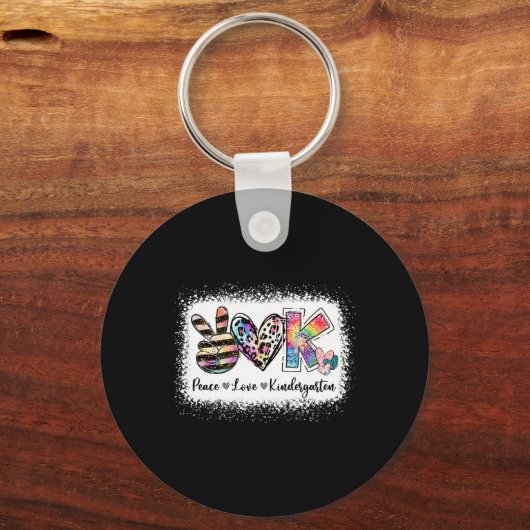 Porte-clés Enseignant de l'année Peace Love Kindergarten Team (Verso)