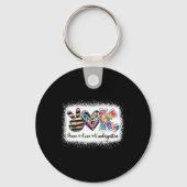 Porte-clés Enseignant de l'année Peace Love Kindergarten Team (Verso)