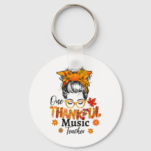 Porte-clés Enseignant de musique reconnaissant Thanksgiving d