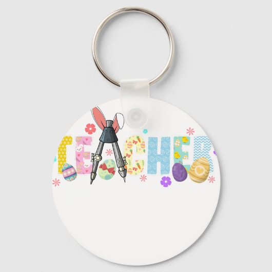 Porte-clés enseignant de Pâques, rétro, vintage (Recto)