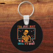 Porte-clés Enseignant d'Halloween, j'attendrai juste jusqu'à  (Recto)