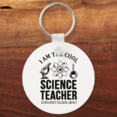 Porte-clés Enseignant en sciences cool (Recto)