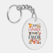 Porte-clés Enseignant Espagnol En Espanol Por Favoriser (Devant gauche)