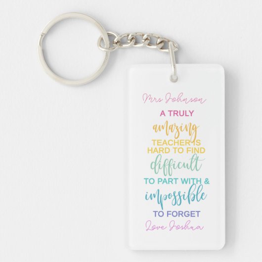 Porte-clés Enseignant extraordinaire difficile à trouver impo (Devant)