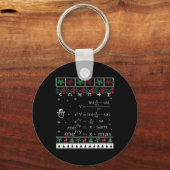 Porte-clés Enseignant Funky Math Noël Joyeux Noël En Eq Math (Recto)