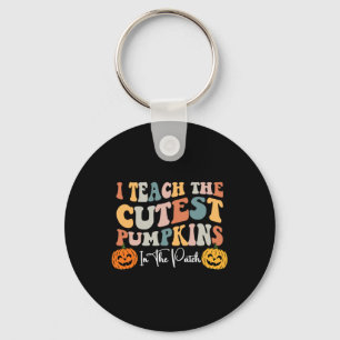 Porte-clés Enseignant Halloween Cutest Citrouille Retro Ensei