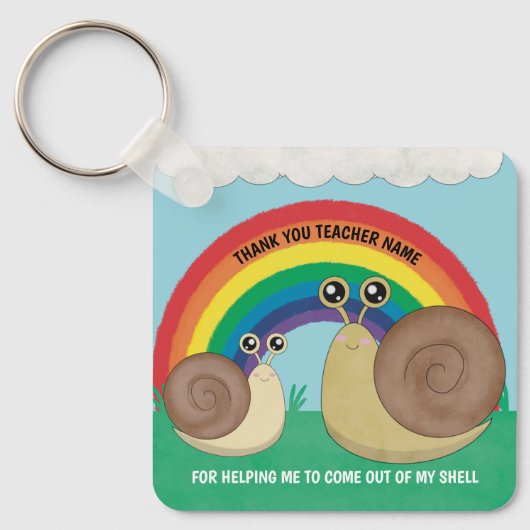 Porte-clés Enseignant Merci (Recto)