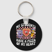Porte-clés Enseignant Mes Étudiants Ont Une Pizza De Mon Coeu (Recto)