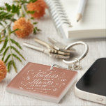 Porte-clés Enseignant moderne élégant script cadeau en terre<br><div class="desc">Professeur de typographie moderne élégant script merci cadeau. Si les professeurs étaient des fleurs,  je te choisis. Design personnalisé moderne et élégant en terre cuite.</div>