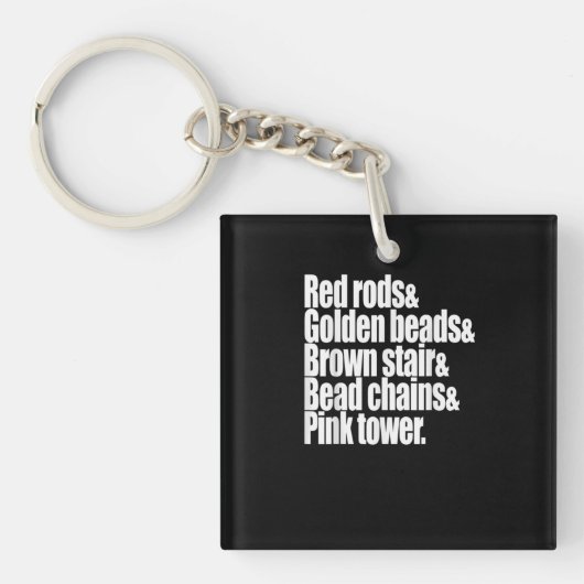 Porte-clés Enseignant Montessori (Devant)