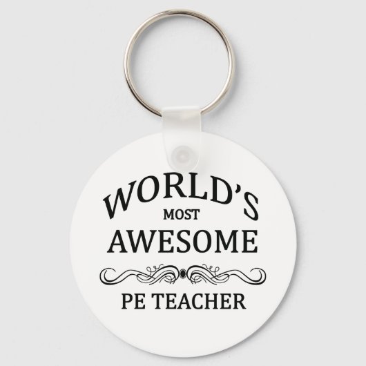 Porte-clés Enseignant PE le plus génial au monde (Recto)