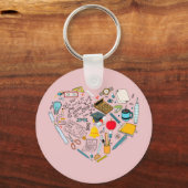 Porte-clés Enseignant Professeur Outil Coeur (Recto)