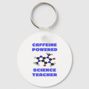 Porte-clés Enseignant scientifique propulsé par la caféine