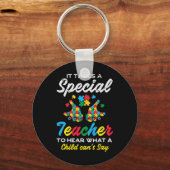 Porte-clés Enseignant Spécial Pour Entendre Un Enfant Cant Di (Verso)