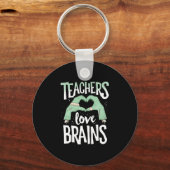 Porte-clés Enseignants Aimer Cerveaux Halloween TShirt Costum (Recto)