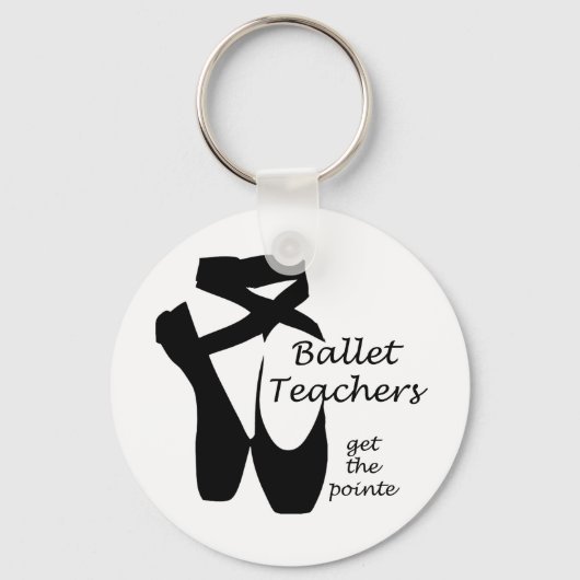Porte-clés Enseignants de ballet Ballerina Pointe Chaussures (Recto)