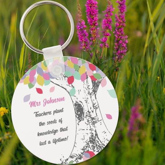 Porte-clés Enseignants Plante la graine de la connaissance Ar