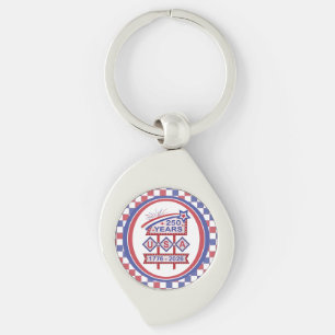 Porte-clés Enseigne de marquise rétro USA 250e anniversaire 1