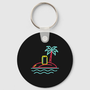 Porte-clés Enseigne rétro de style Miami Hawaï vintage années