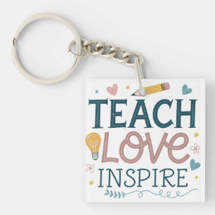 Porte-clés Enseigner Amour Inspirer – Cadeau de Reconnaissanc