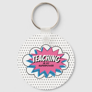 Porte-clés Enseigner est mon professeur de bande dessinée ro