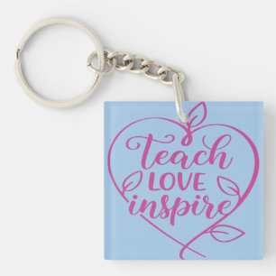 Porte-clés Enseigner l'amour Inspirer la conception de script