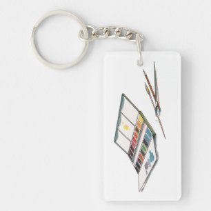 Porte-clés Ensemble antique de peinture d'aquarelles